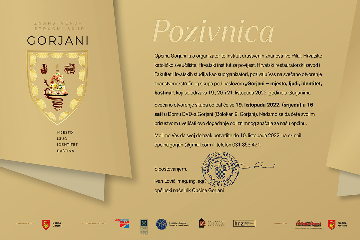 Znanstveno-stručni skup "Gorjani – mjesto, ljudi, identitet, baština"