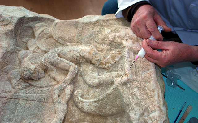 Konzervatorsko-restauratorski radovi na rimskoj steli iz Bjelovara