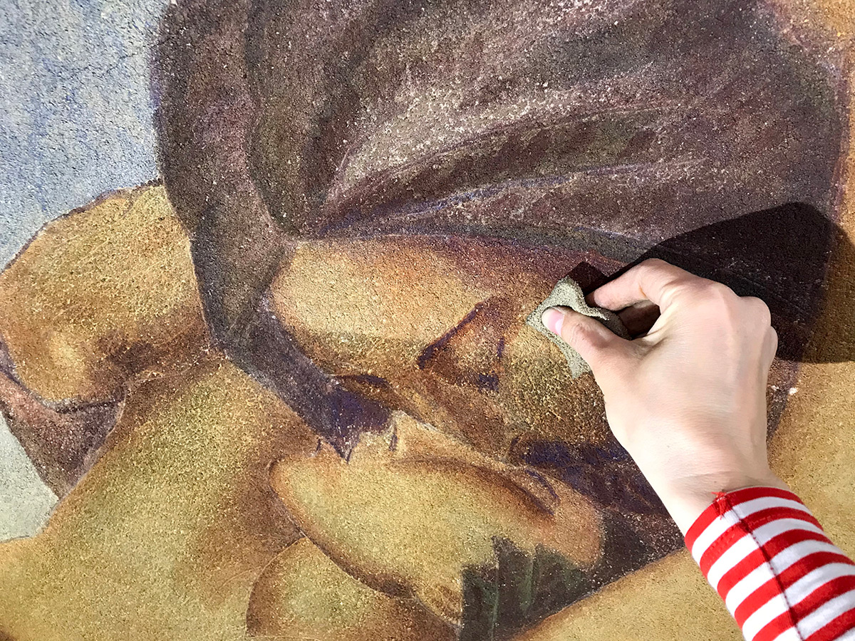 Konzervatorsko-restauratorski radovi na zidnim slikama Joze Kljakovića u Atelijeru Meštrović