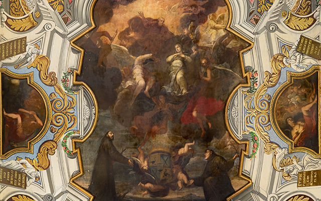 Tabulat i tri stropne slike ljetnog refektorija franjevačkog samostana Majke Božje Trsatske