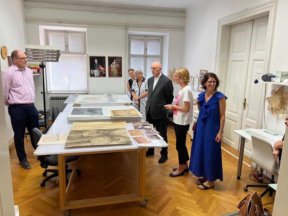 Posjet apostolskoga nuncija u Republici Hrvatskoj mons. Giorgia Lingue Hrvatskom restauratorskom zavodu