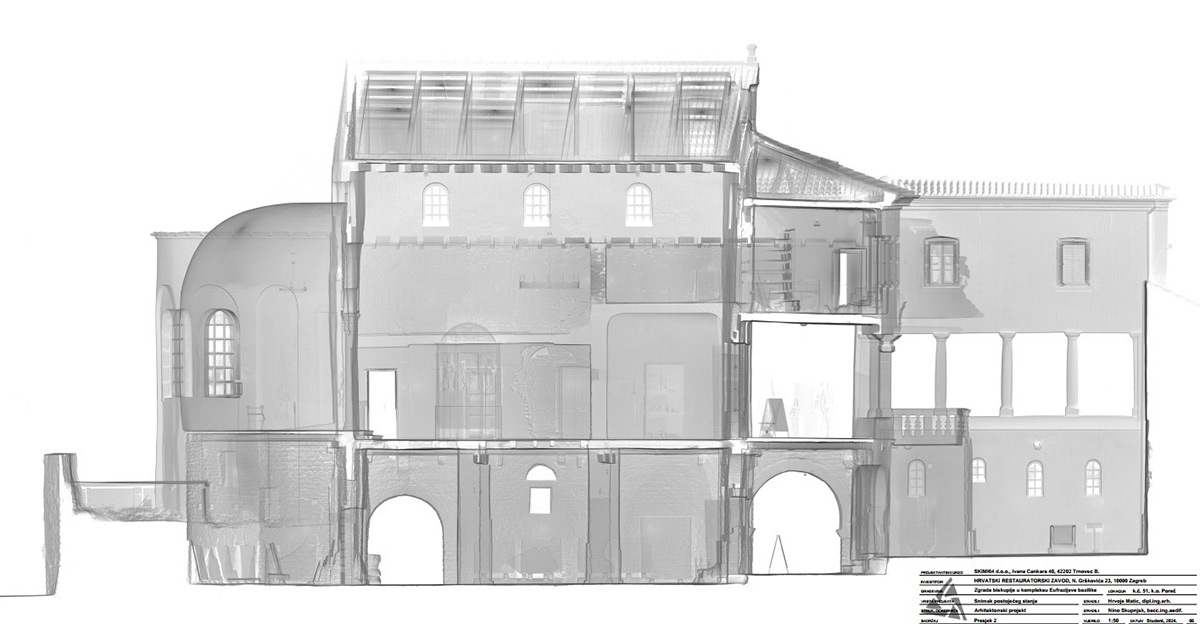 Izrada dokumentacije postojećega stanja struktura kompleksa Eufrazijeve bazilike u Poreču