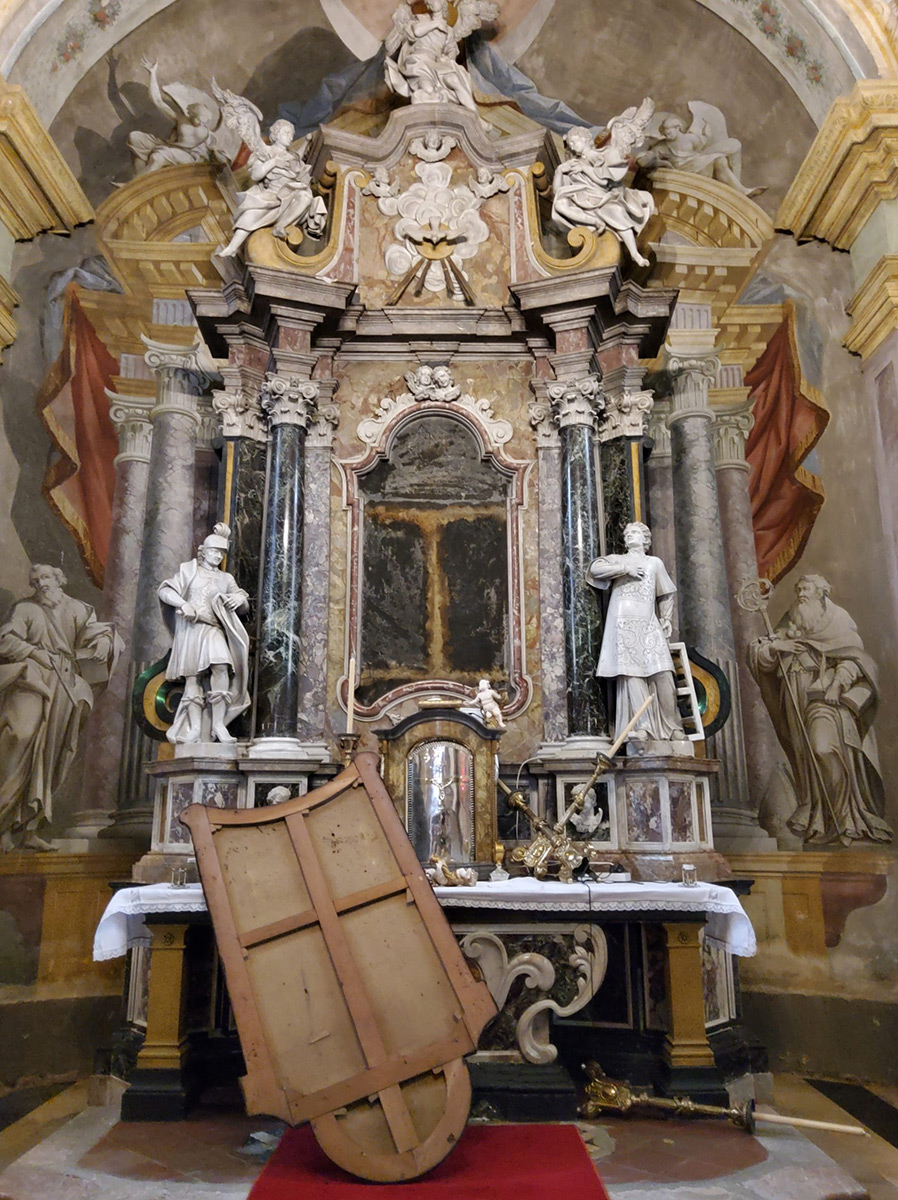 Konzervatorsko-restauratorski radovi na oltarnoj pali "Krštenje Kristovo na Jordanu" iz župne crkve sv. Ivana Krstitelja u Novoj vesi u Zagrebu